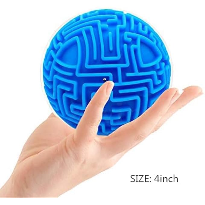 AMAZE 3D GRAVITY MEMORY SEQUENTIAL MAZE BALL PUZZLE TOY GIFTS FOR KIDS ADULTS - CHALLENGES GAME LOVER TINY BALLS BRAIN TEASERS GAME, TOY FOR KIDS AND ADULTS, MAZE BALLS, PUZZLE GAME (BLUE) - Image 4